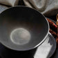 Organic Hand-thrown Porcelain Bowl in Matte Black