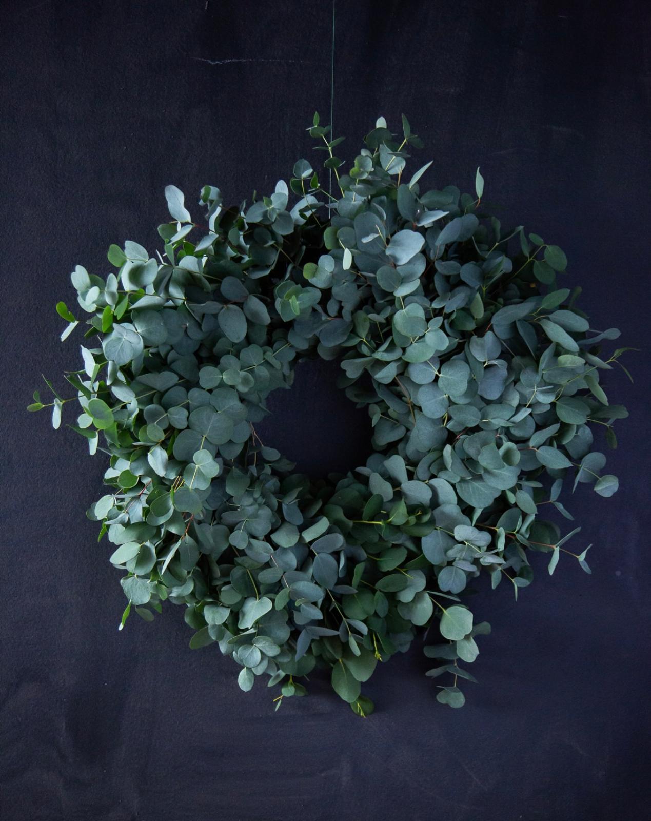 Fresh Irish Grown Holiday Wreath with Natural Fragrant Eucalyptus